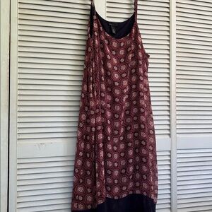 Lane Bryant Navy and Red Hi/Lo Patterned Dress size 22/24